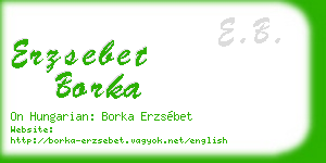 erzsebet borka business card